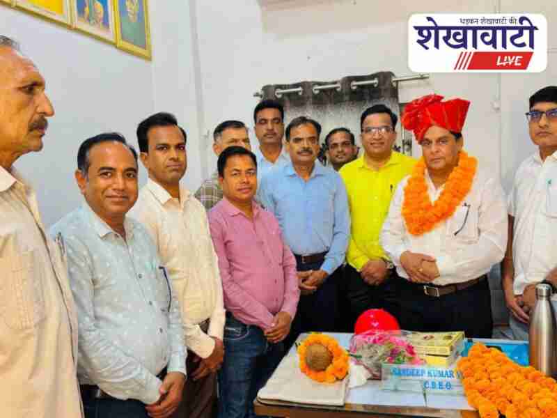 CBEEO Sandeep Vyas honored in Ratangarh by RESA team