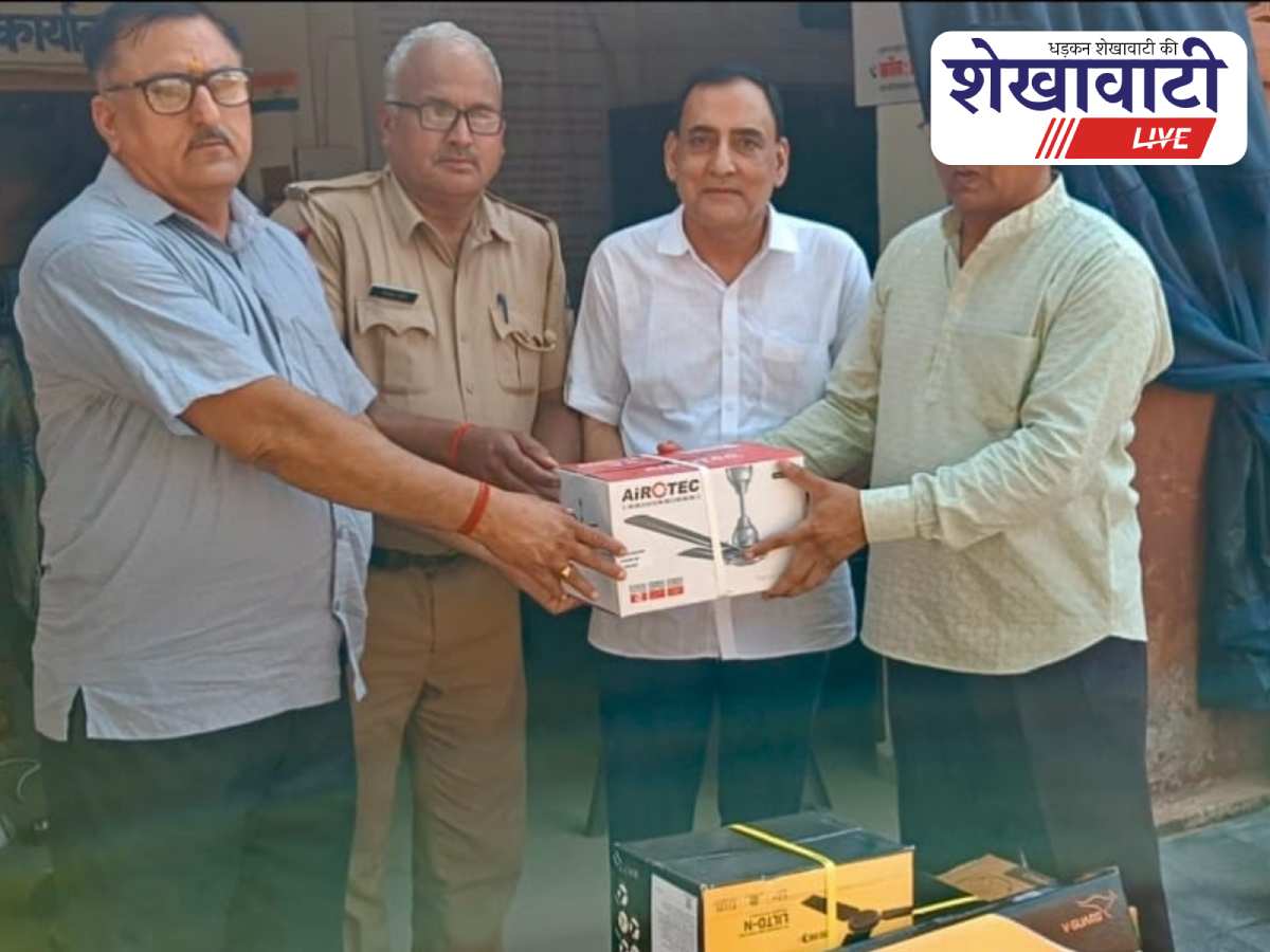 Fans donated at Ratangarh sub-jail to help prisoners fight heat