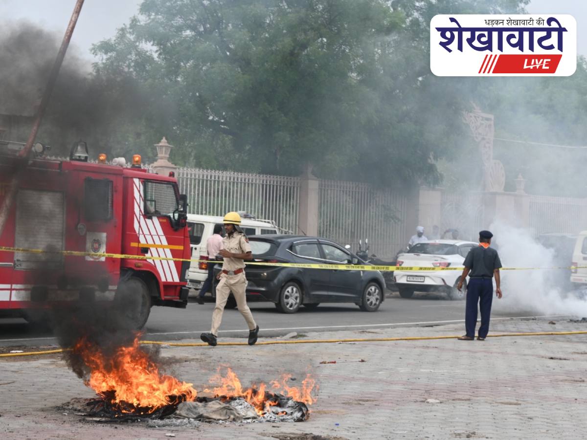 Jhunjhunu air strike mock drill at Rani Shakti Mandir with emergency teams in action