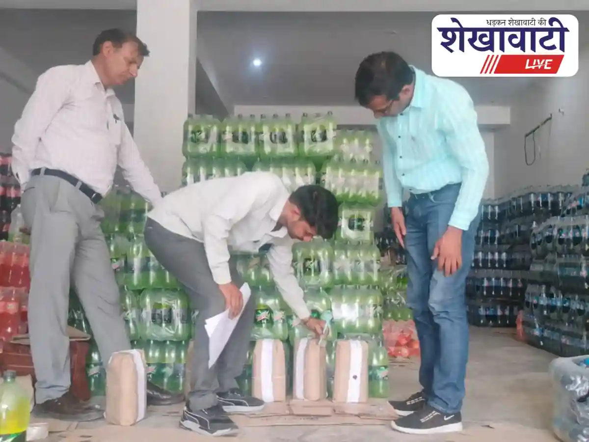 Food safety officers inspecting shops in Jhunjhunu during summer drive