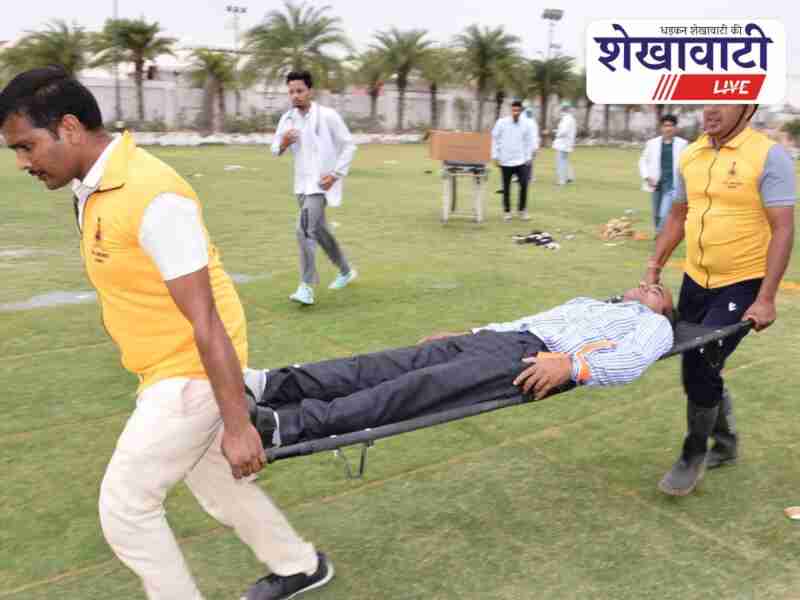 Churu administration conducts successful air strike emergency response drill