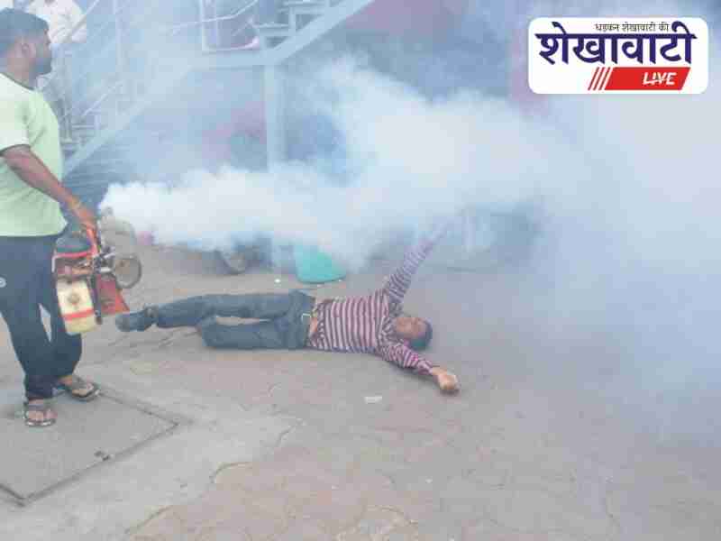 Air strike mock drill rescue operation at Bioscope Mall in Sikar