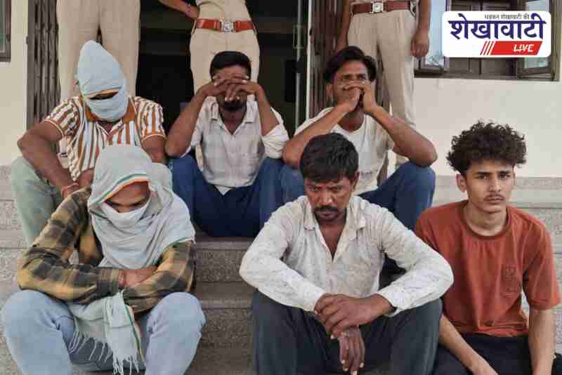 Churu police arrests six suspects during area domination operation