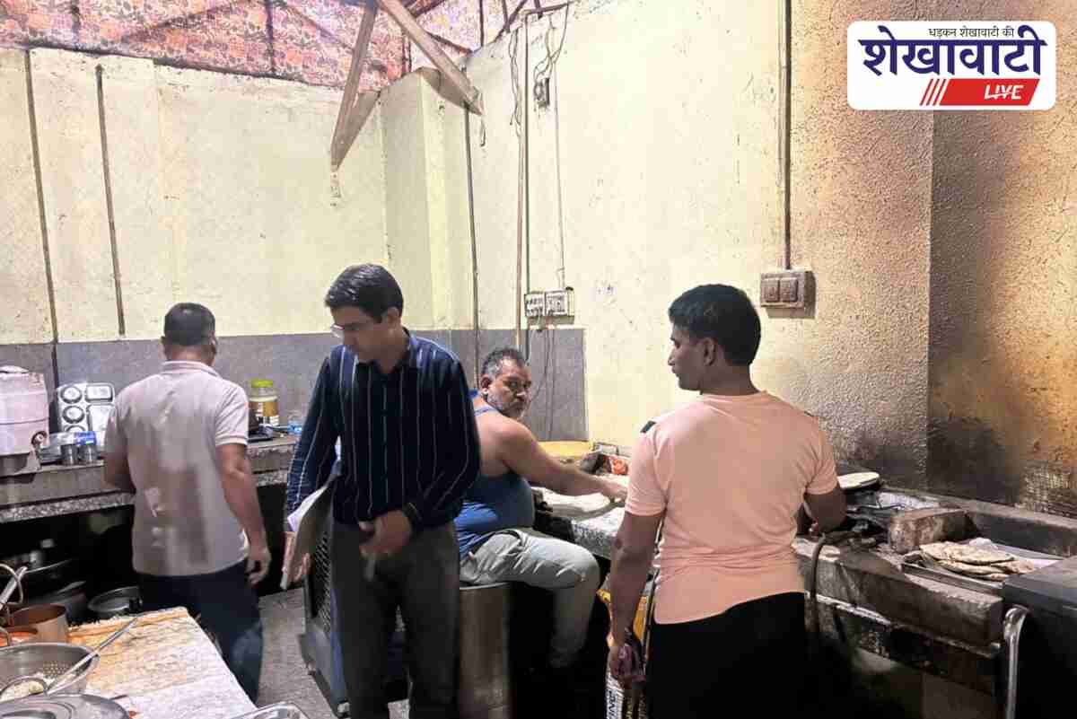 ood safety officers inspecting kitchens and eateries in Sikar