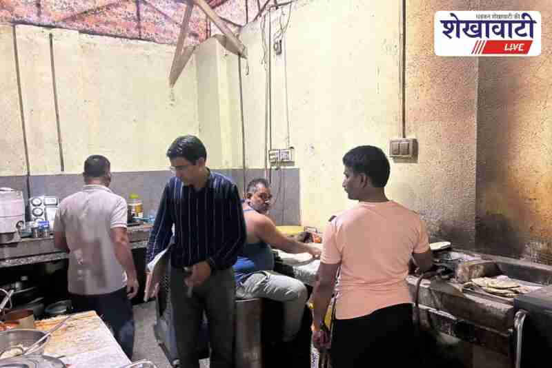 ood safety officers inspecting kitchens and eateries in Sikar