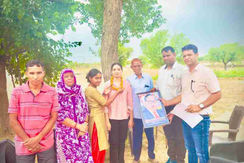 NEET topper Anishka from Hejampura honored by local talent team