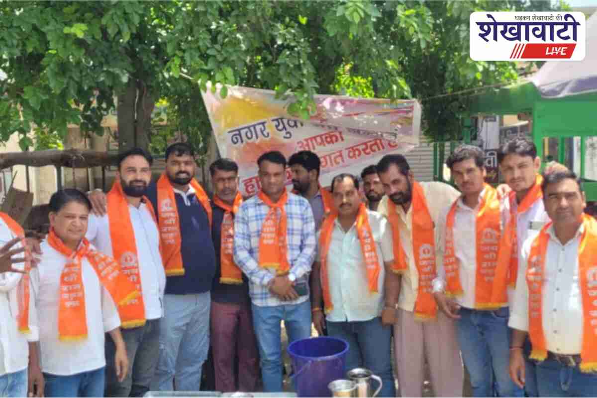 Nirjala Ekadashi sugarcane juice distribution in Jhunjhunu