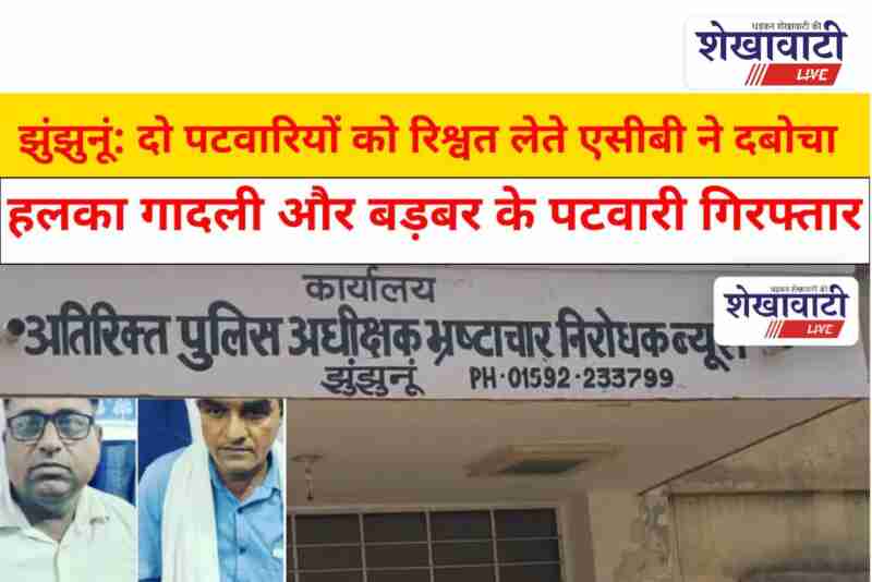 Jhunjhunu ACB traps two patwaris accepting bribe in land case