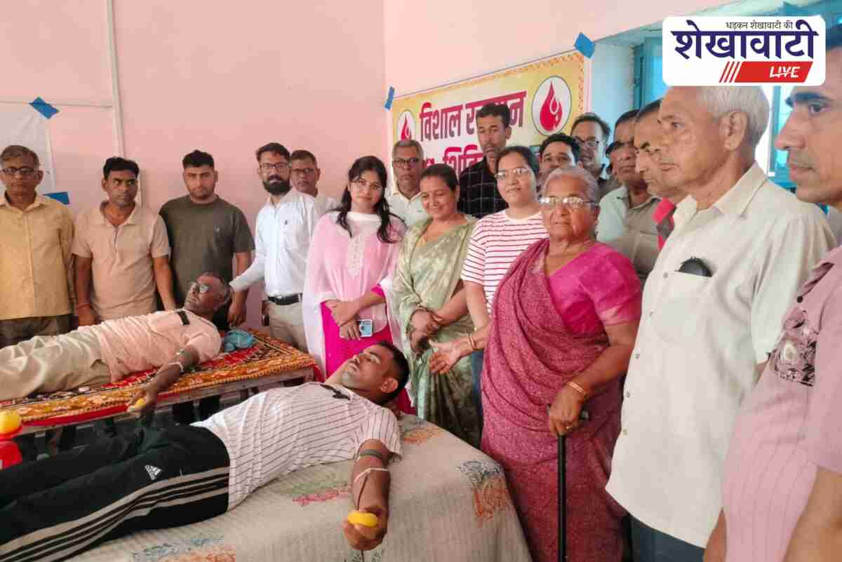 Blood donation camp at Hanuman Temple Ratanshar with 50 youth participants