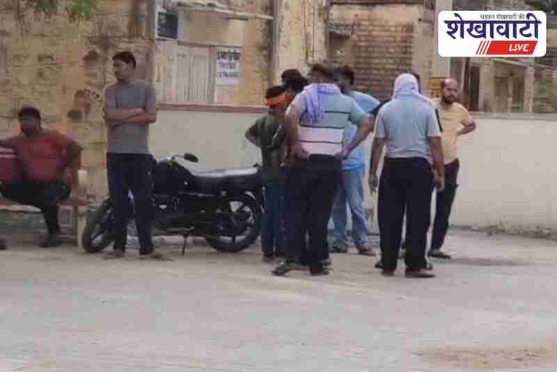 Police at the scene of youth suicide in Ratangarh, Churu