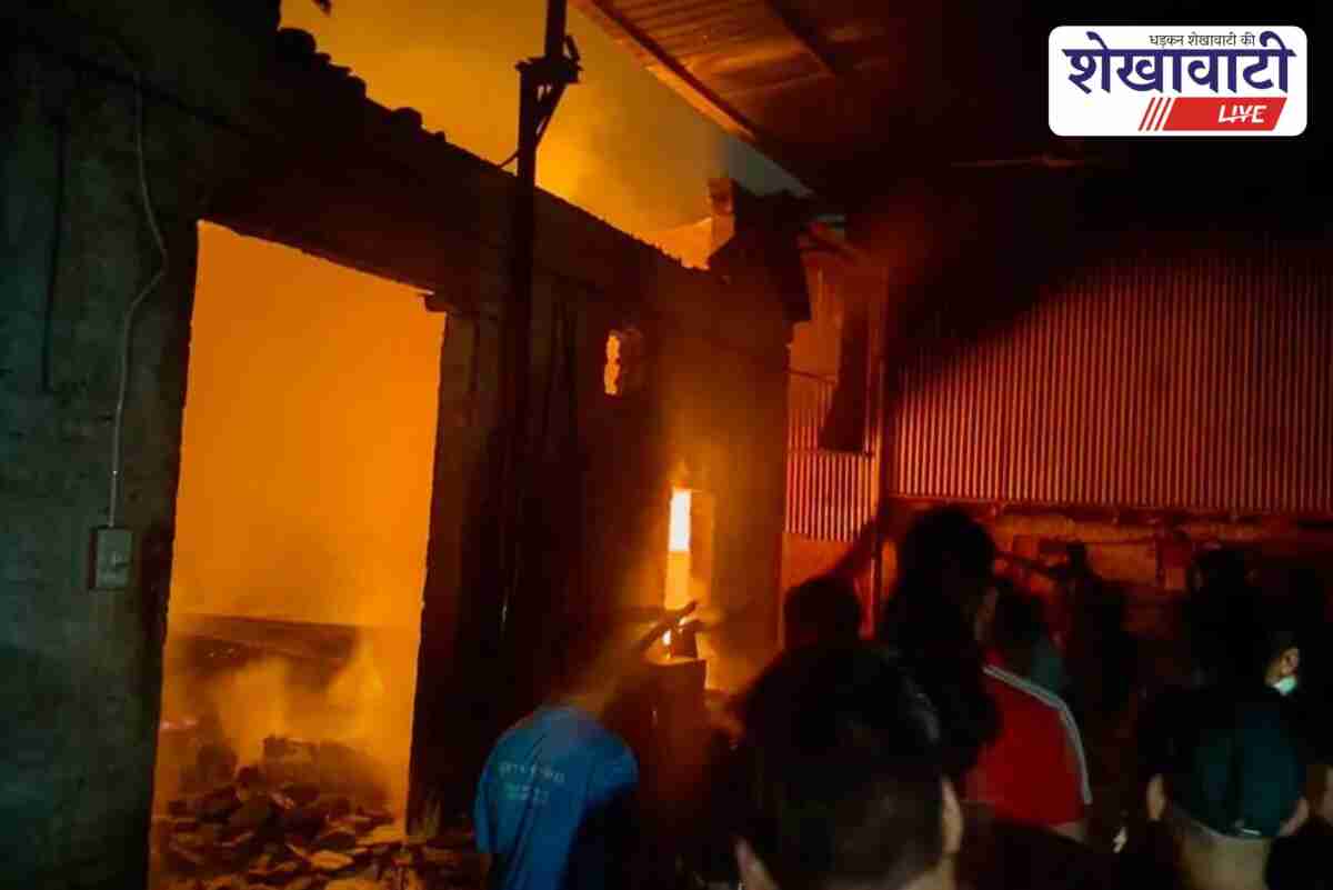 Massive fire in furniture factory at Sardarshahar’s RIICO area
