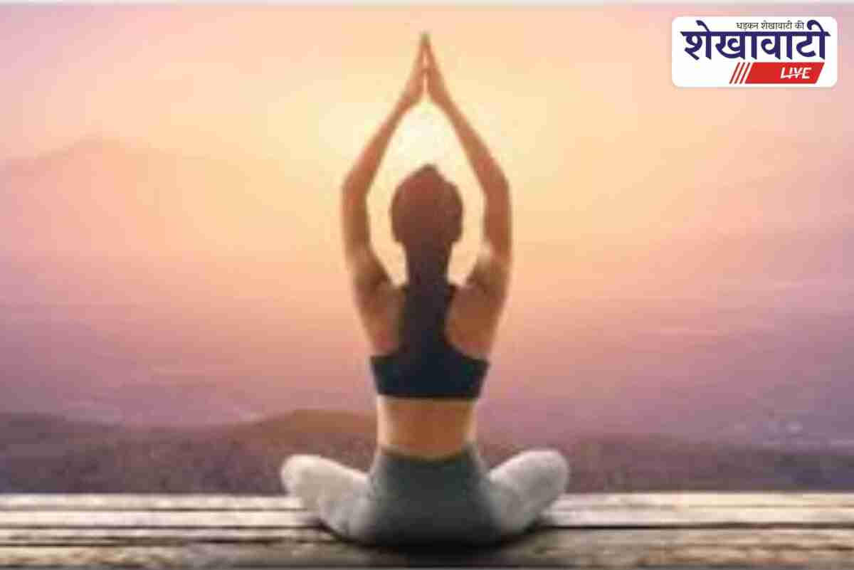 People practice yoga at three locations in Churu on Yoga Day