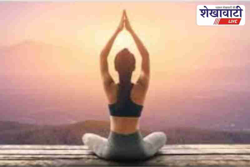 People practice yoga at three locations in Churu on Yoga Day