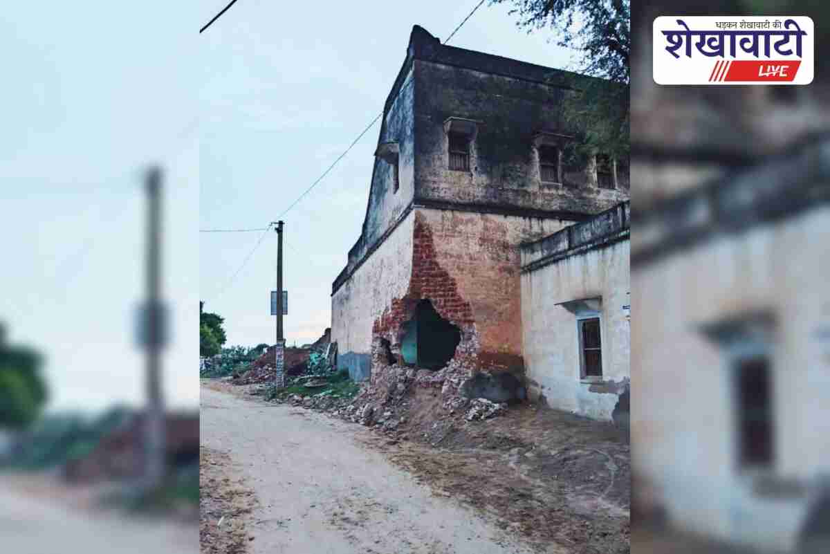 गांव थेथलिया से गुजरने वाली एमडीआर-234 सड़क पर अतिक्रमण हटाने के बाद की तस्वीर