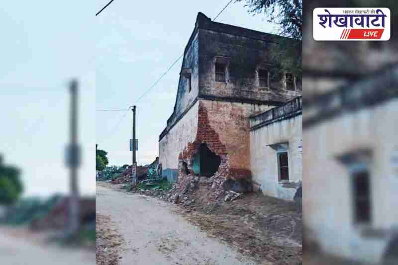 गांव थेथलिया से गुजरने वाली एमडीआर-234 सड़क पर अतिक्रमण हटाने के बाद की तस्वीर