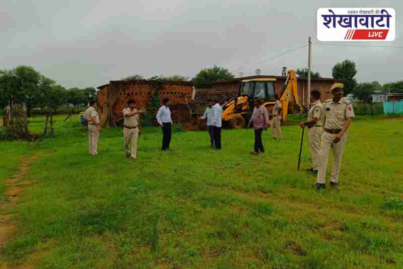 Revenue team removes encroachments in Ajitgarh temple and village roads