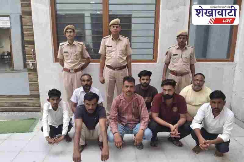 Sardarshahar police arrests 8 gang members under Operation Vajra