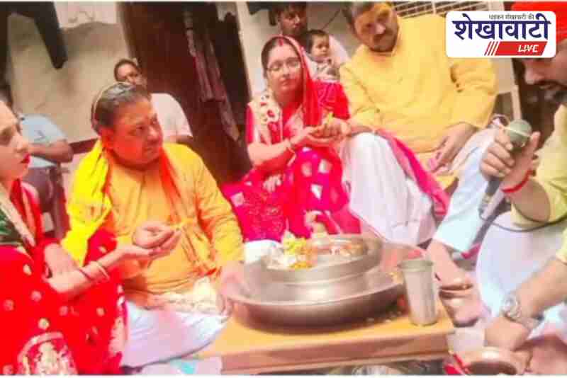 Banka family performs Rudrabhishek of Lord Shiva in Jhunjhunu during Sawan