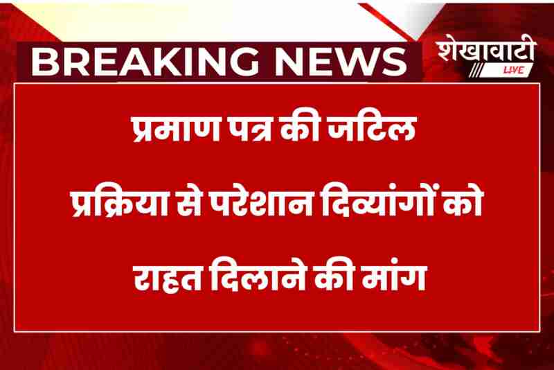 Divyang certificate issue raised in Sikar, memorandum sent to CM