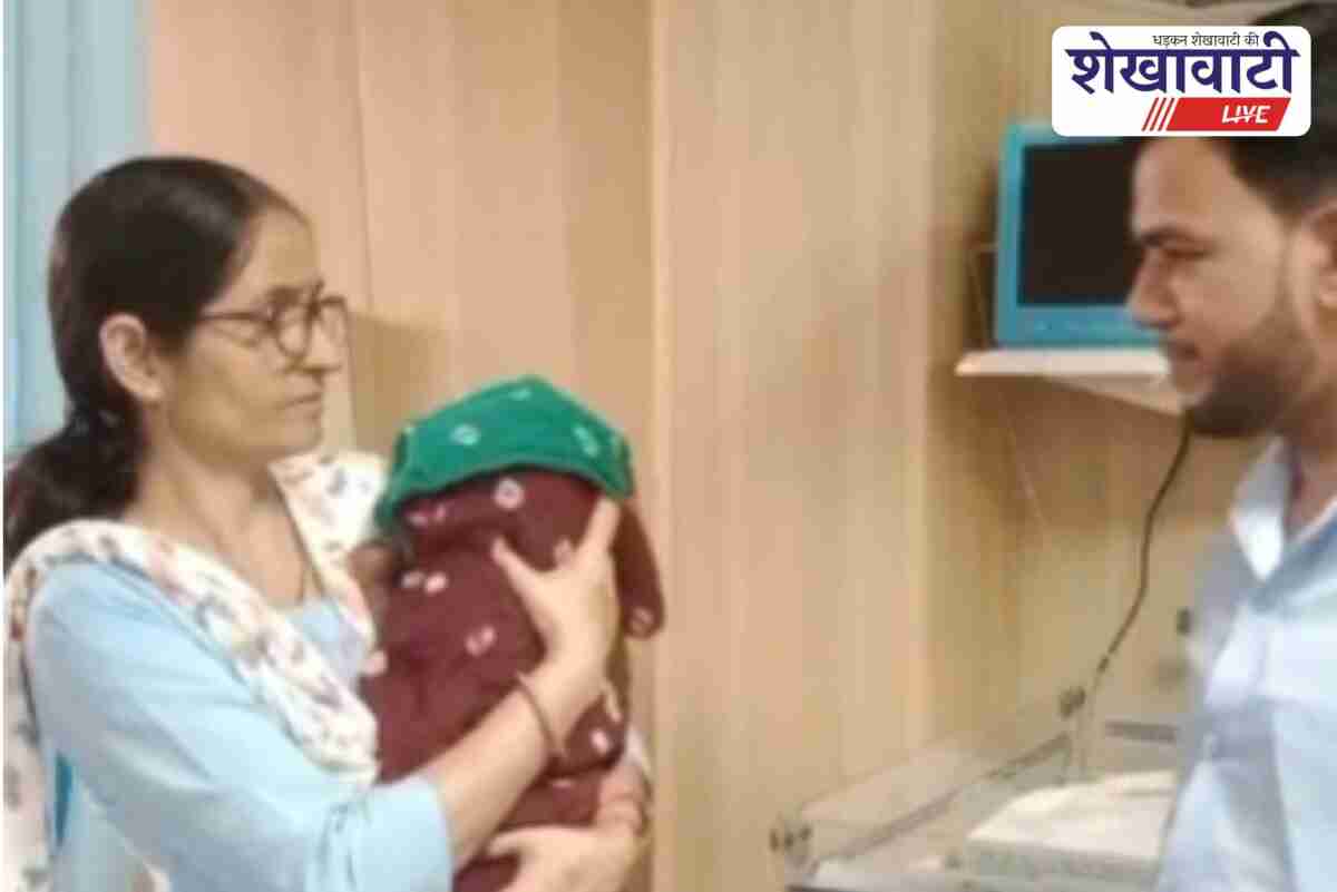 Churu hospital staff rescue abandoned infant from palna ghar at night