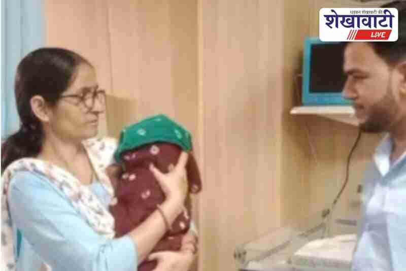 Churu hospital staff rescue abandoned infant from palna ghar at night