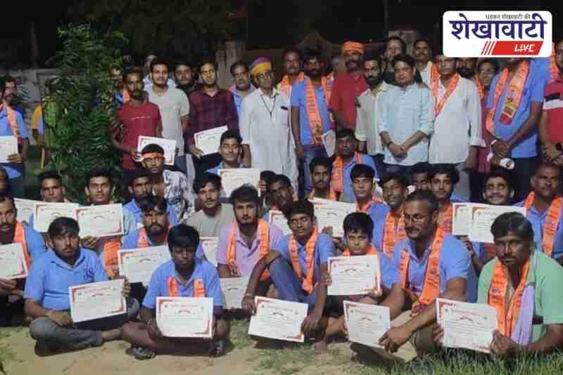 Sanatan devotees honored by VHP and Bajrang Dal in Jhunjhunu
