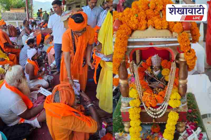 Thakurji palki reaches Shakambhari, saints and devotees perform rituals