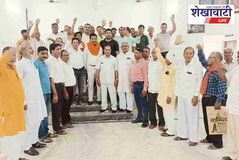 Heeralal Khadolia elected Saini Samaj Tehsil President in Ratangarh meeting