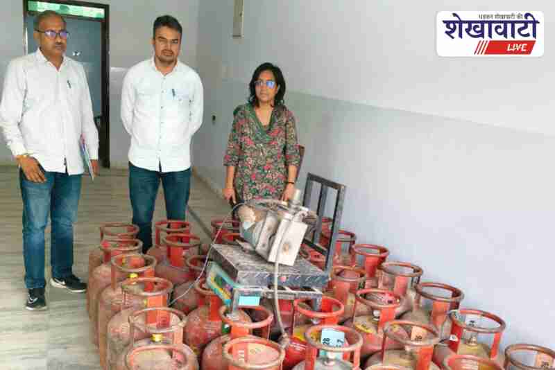 Officials seize 35 domestic LPG cylinders in illegal refilling raid Sikar