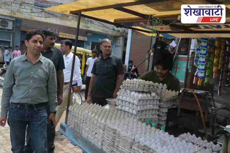 Sikar municipal officials inspect closed meat shops on religious festival