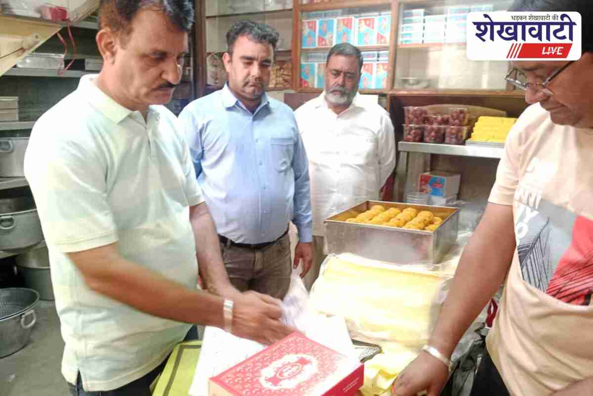 Food safety officials collect sweet samples from shops in Sikar