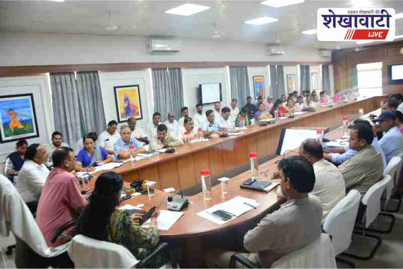 Sikar Collector Mukul Sharma reviews flagship schemes in meeting