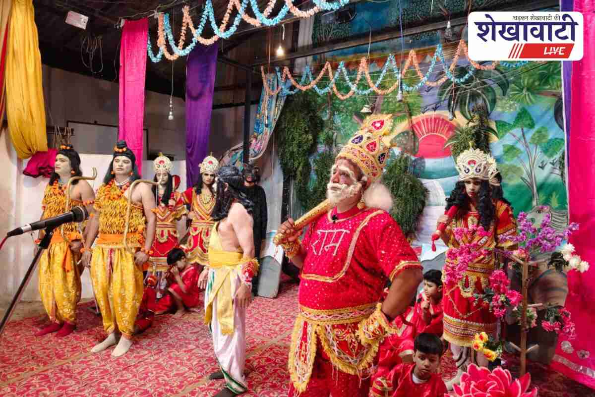 Ratangarh Railway Ramleela artists perform Bali Vadh and Seeta Haran