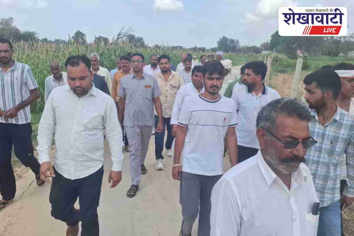 Jhunjhunu villagers protest road scam, officials inspect missing road