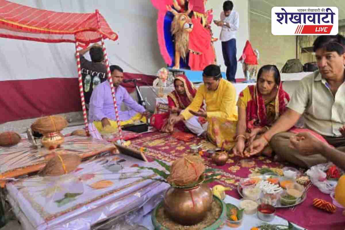 Udaipurwati Durga Puja festival with devotees performing rituals