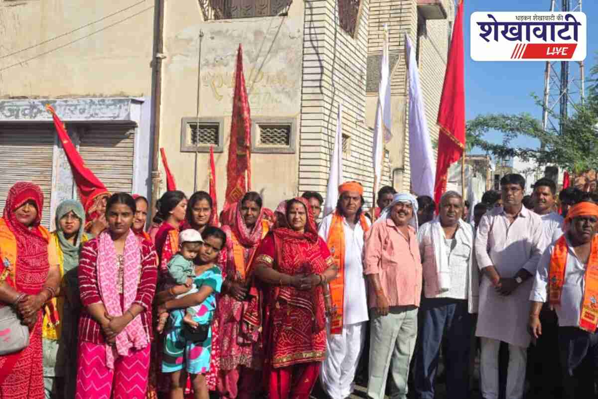 Devotees of Jeen Mata and Harsh Bhairav honored during padyatra in Ratangarh