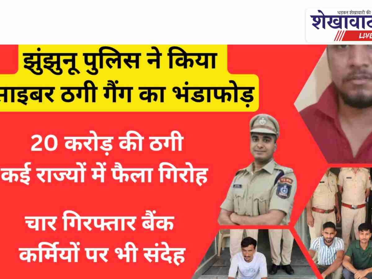 Video News: झुंझुनू पुलिस ने साइबर ठगी गैंग का किया भंडाफोड़,20 करोड़ की ठगी