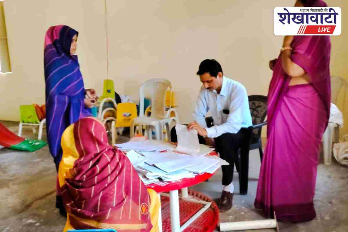 SDM Anil Kumar inspecting Nathusar school and Anganwadi center