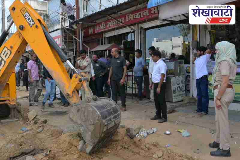 Encroachment removed from Sanwali Circle in Sikar before CM visit