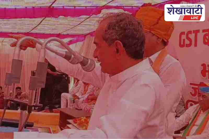 Madan Rathore addresses GST conference in Ratangarh, Churu