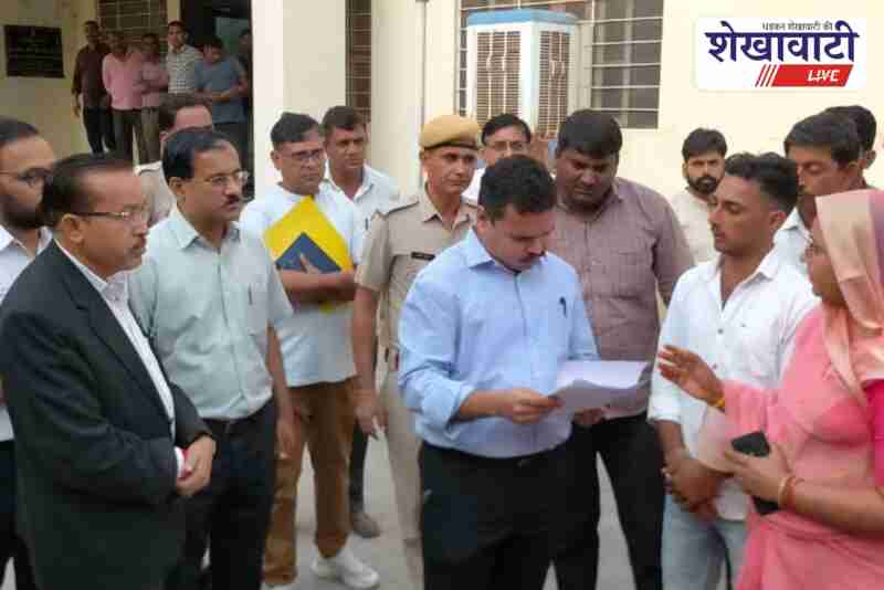 Churu Collector Abhishek Surana inspects Bidasar tehsil survey work