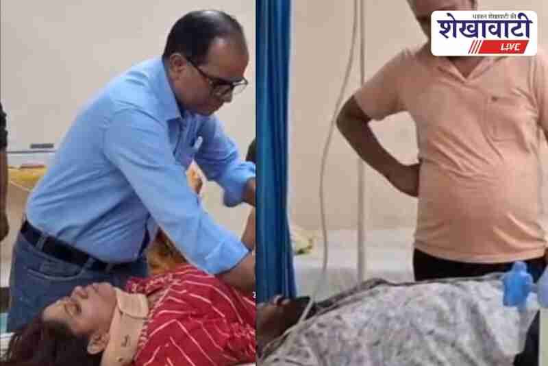 Car overturns on NH52 near Ratannagar, Churu family injured returning from Balaji