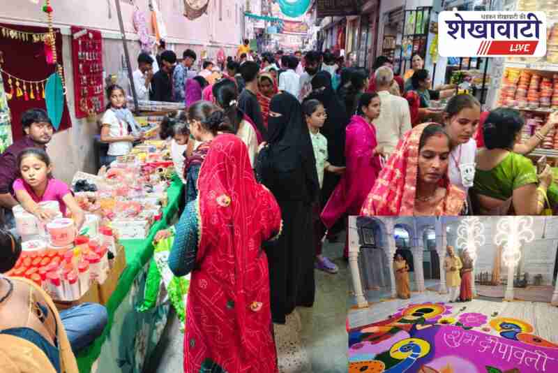 Sardarshahar markets decorated for Diwali celebration on Tuesday evening