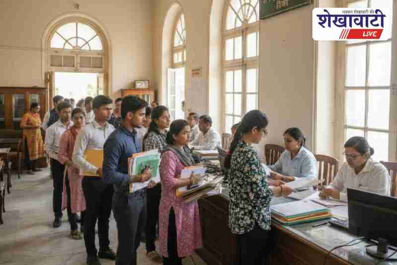 Administrative reforms candidates document verification in Sikar district office