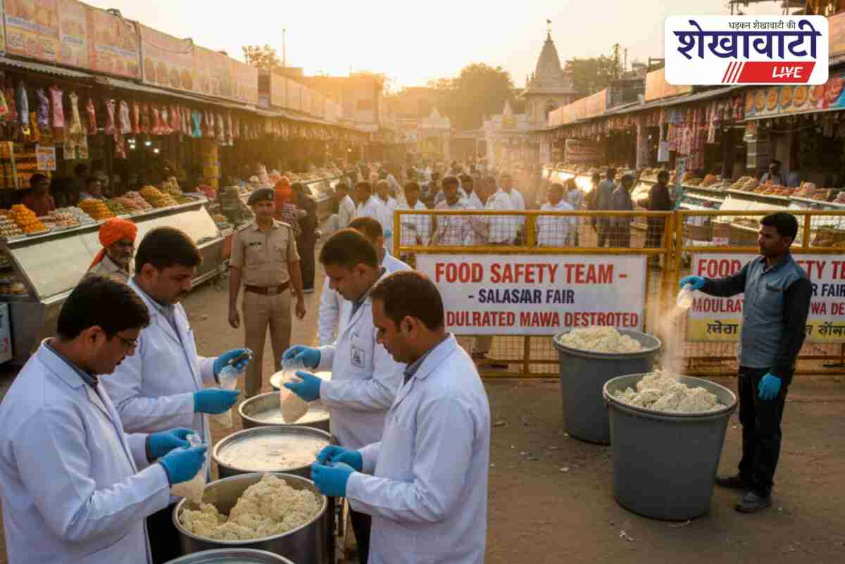 Food safety team destroys 85 kg adulterated mawa in Salasar Mela