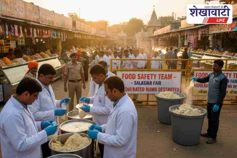 Food safety team destroys 85 kg adulterated mawa in Salasar Mela