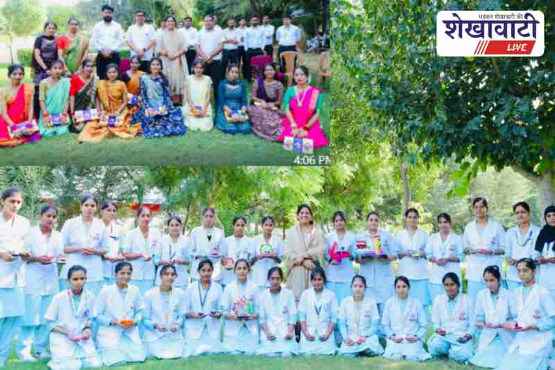 Students celebrate Deep Mahotsav at Norangram Dayanand Dhukia Education Institute Jhunjhunu