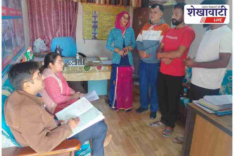 Churu officials inspect Yuva Sambal Scheme interns during field visit