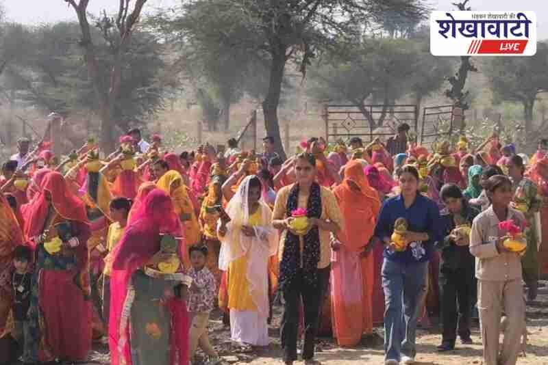 Kalash yatra begins at Om Banna Dham during Nani Bai Mayra Katha