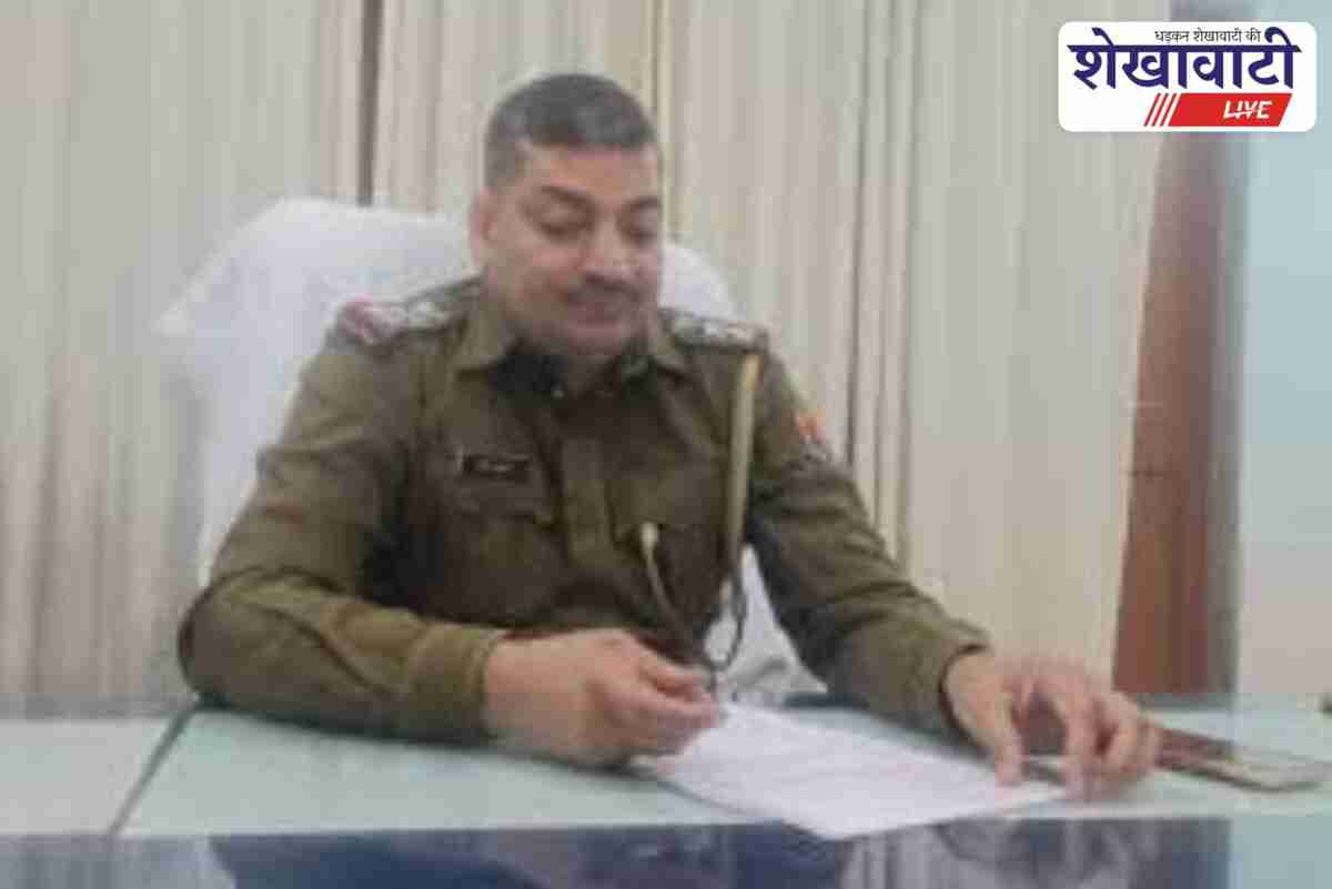 Traffic police checking vehicles during special drive in Khatu Shyamji